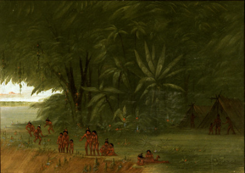 Mauhees Encampment, 1868, George Catlin