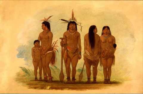 Members of the Payaguas Tribe, 1876, George Catlin
