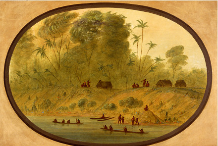 A Small Lengua Village, Uruguay, 1865, George Catlin