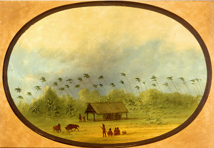 A Small Tobos Village, 1866, George Catlin