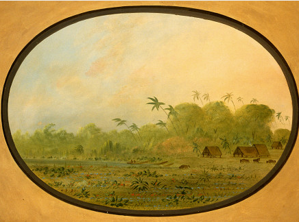 A Small Village of Remos Indians, 1867, George Catlin