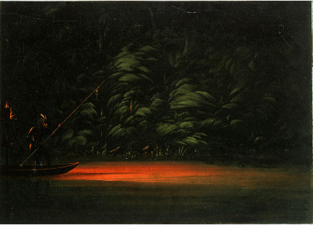 Spearing by Torchlight on the Amazon, 1862, George Catlin