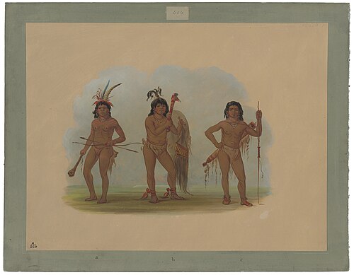Three Zurumati Indians, 1866, George Catlin