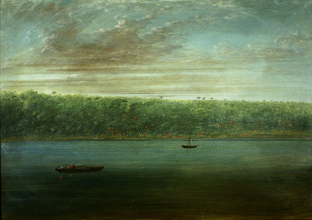 View of the Shore of the Amazon - Boat Sketch, 1863, George Catlin