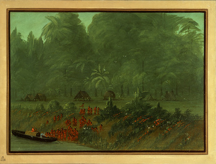 A Yahua Village, 1868, George Catlin
