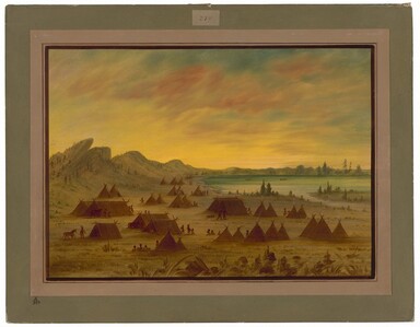 An Apachee Village, 1862, George Catlin