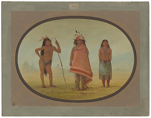 Cochimtee Chief, His Wife, and a Warrior, 1869, George Catlin