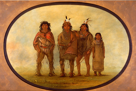 Four Dogrib Indians, 1870, George Catlin