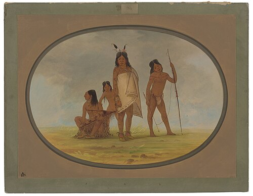 Four Flathead Indians, 1869, George Catlin