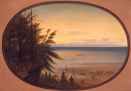 An Indian Ladder - Nayas Indians, 1879, George Catlin