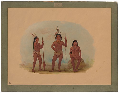 Klahoquaht Chief, His Wife, and Son, 1862, George Catlin