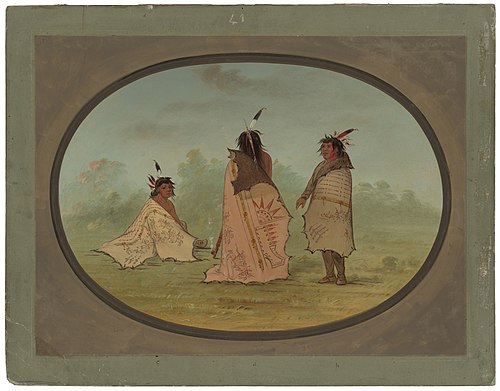Three Blackfoot Men, 1862, George Catlin