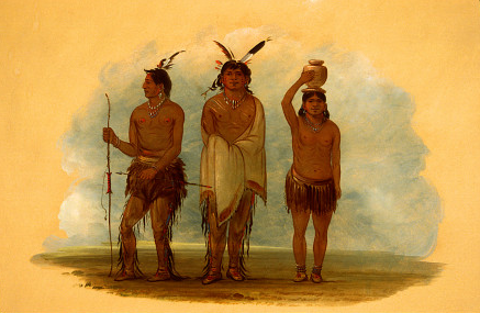 Three Walla Walla Indians, 1862, George Catlin