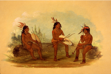 Three Young Chinook Men, 1862, George Catlin