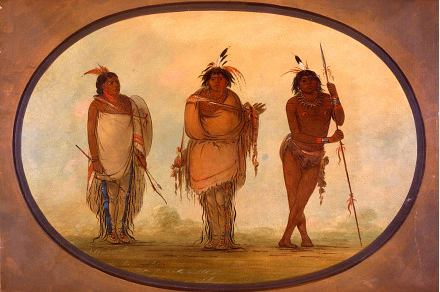 Three Yumaya Indians, 1862, George Catlin