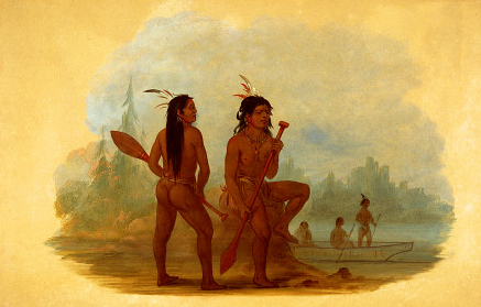 Two Young Hyda Men, 1862, George Catlin