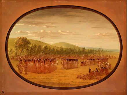 Ball-Play Dance - Choctaw, 1861, George Catlin