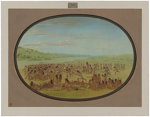 Ball-Play of the Women - Sioux, 1861, George Catlin