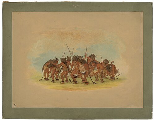 Buffalo Dance - Mandan, 1861, George Catlin