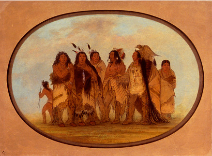 Distinguished Crow Indians, 1861, George Catlin
