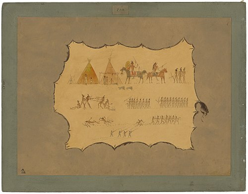Facsimile of a Cheyenne Robe, 1861, George Catlin