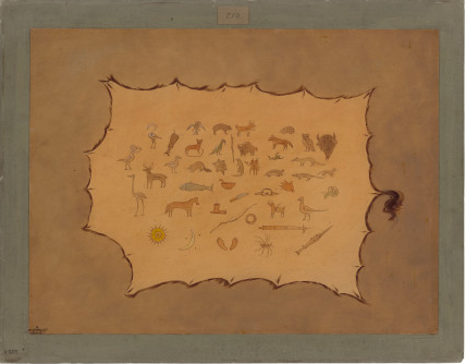 Facsimile of an Ojibbeway Robe, 1861, George Catlin