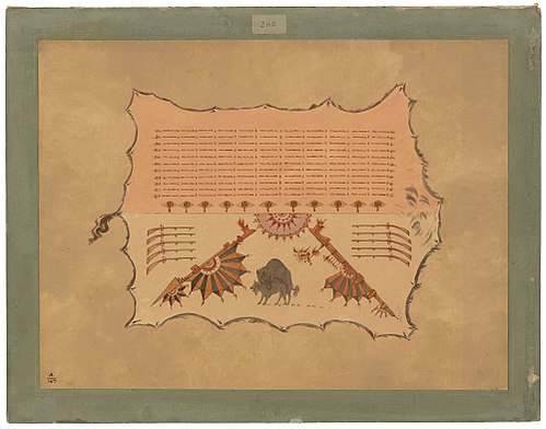 Facsimile of an Omaha Robe, 1861, George Catlin