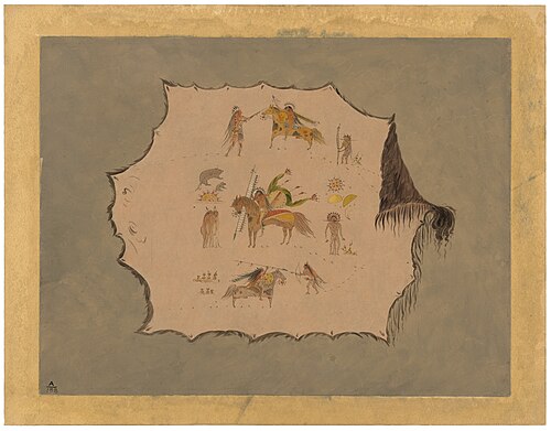 Facsimile of a Pawnee Doctor's Robe with Fantastic Professional Designs, 1861, George Catlin