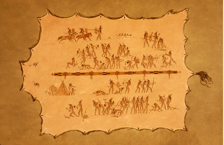 Facsimile of a Sioux Robe, 1861, George Catlin