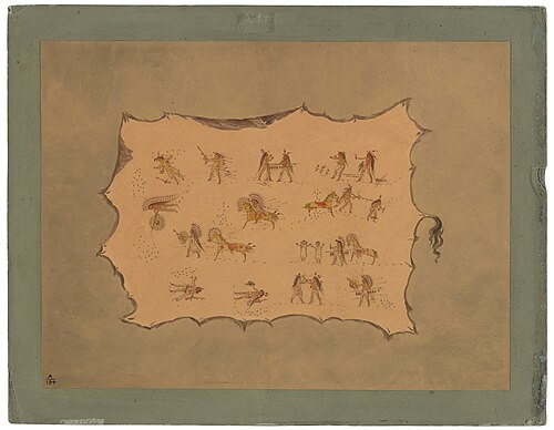 Facsimile of the Robe of Mah-to-toh-pa - Mandan, 1861, George Catlin