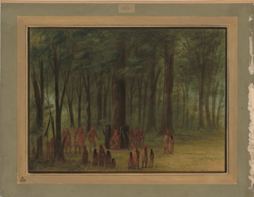Funeral of Black Hawk - Saukie, 1861, George Catlin