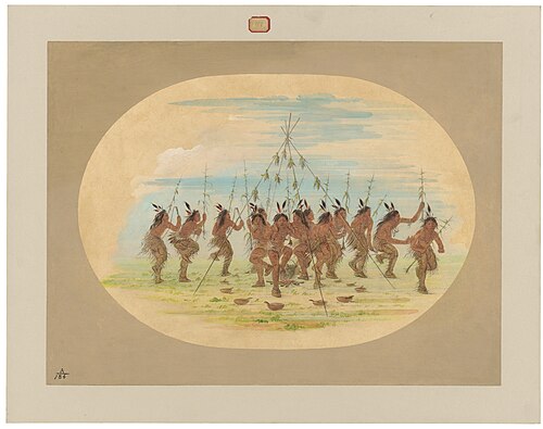 Green Corn Dance - Minatarrees, 1861, George Catlin