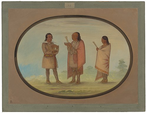 Kickapoo Indians Preaching and Praying, 1861, George Catlin