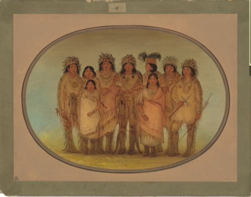 Nine Ojibbeway Indians in London, 1861, George Catlin