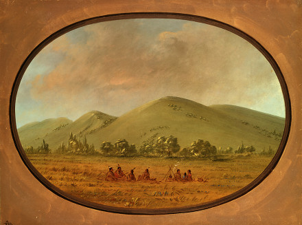 Nishnabotana Bluffs, Upper Missouri, 1861, George Catlin