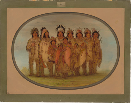 Ojibbeway Indians in Paris, 1861, George Catlin