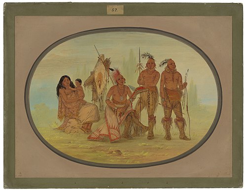 Osage Indians, 1861, George Catlin