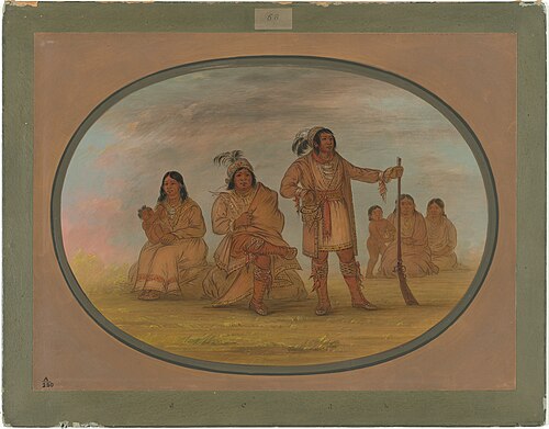 Osceola and Four Seminolee Indians, 1861, George Catlin