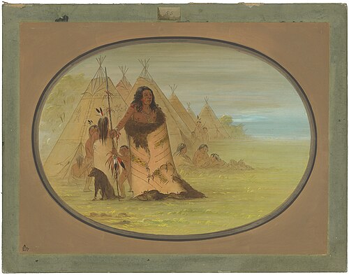 Puncah Chief Surrounded by His Family, 1861, George Catlin