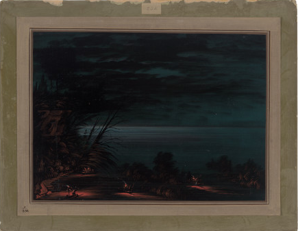 Salmon Spearing - Ottowas, 1861, George Catlin