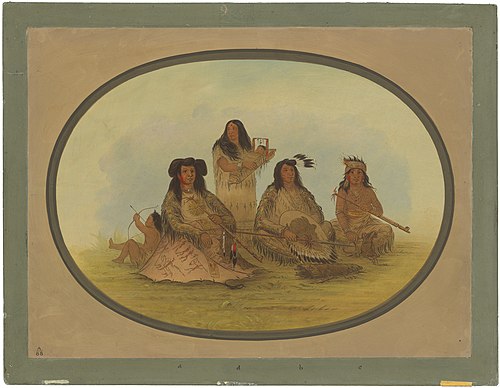 The Sioux Chief with Several Indians, 1861, George Catlin
