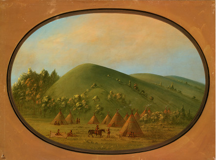 A Small Cheyenne Village, 1861, George Catlin