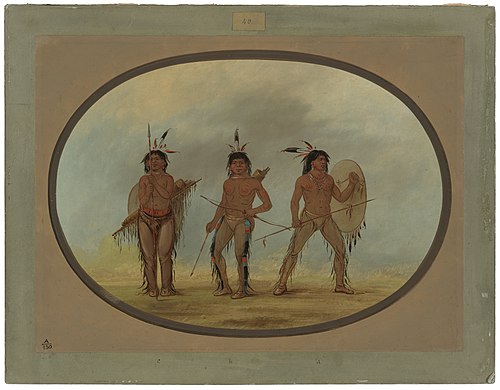 Three Cheyenne Warriors, 1861, George Catlin