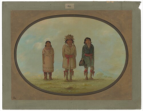 Three Creek Indians, 1861, George Catlin