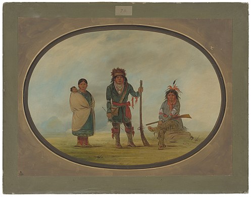 Three Micmac Indians, 1861, George Catlin