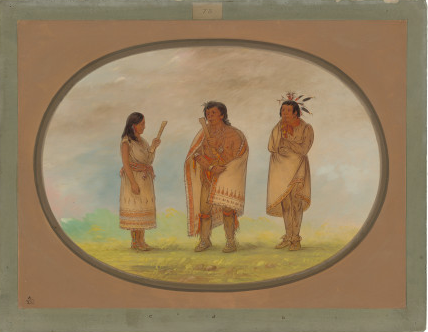 Three Potowotomie Indians, 1861, George Catlin