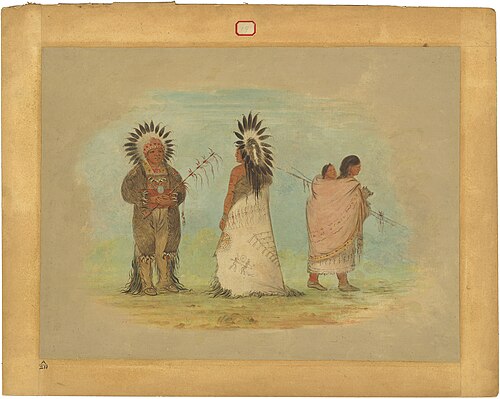 Two Ottoe Chiefs and a Woman, 1861, George Catlin