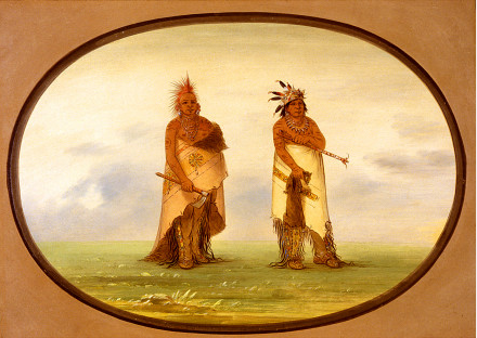 Two Unidentified North American Indians, 1861, George Catlin