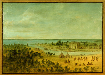 View of Chicago in 1837, 1861, George Catlin