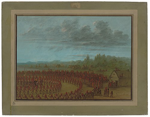 War Dance of the Saukies, 1861, George Catlin
